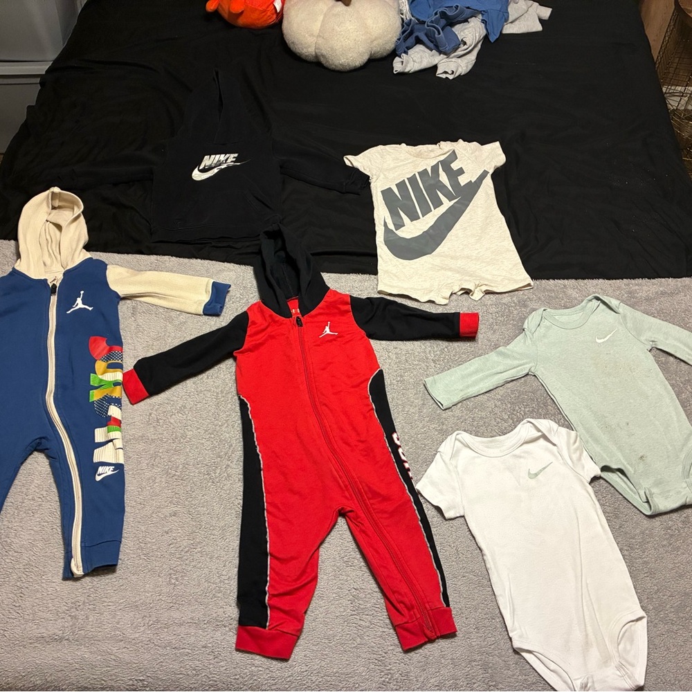 Nike & Jordan Kids One-Piece Bundle - Red, White, Light Green, Blue, Black